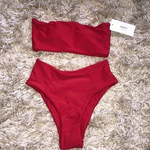 Zaful red bandeau bathing suit ! NWT